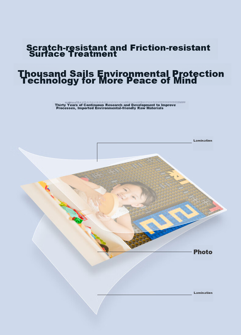 SAILS Frosted Laminating Pouch A3, 8 Mil Thickness, High-Quality Quiet Matte Card Protector, Non-Glaring Laminating Film, 303x426mm, 50 Sheets 4