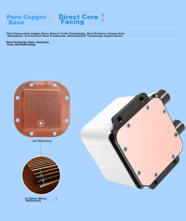 BUBALUS Lingshuang 120 White All-In CPU Water Cooler (Iris Mirror / Compatible with Intel LGA2011 / AMD / Multi-Platform / PWM Temperature Control / Computer Fan) 9