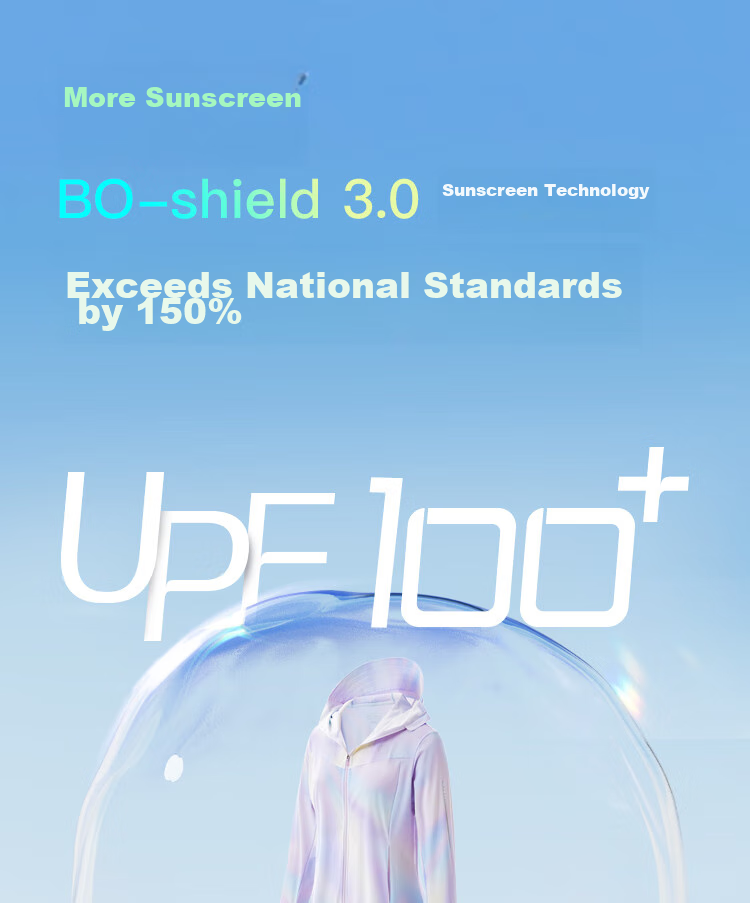 BOSIDENG National Standard Sun Protection Clothing for Women, Extra Long Style, Cool And Breathable, Full Body UV Protection, Slim Fit, Heightening Effect, Travel Jacket 7