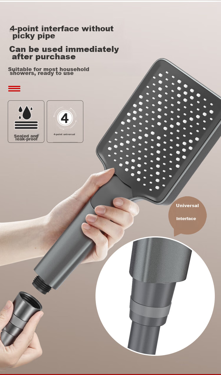 Larsd Pressurized Shower Head, Handheld Shower Sprayer, Three Water Flow Settings, Bathing Rain Shower, Showerhead LD5587 11
