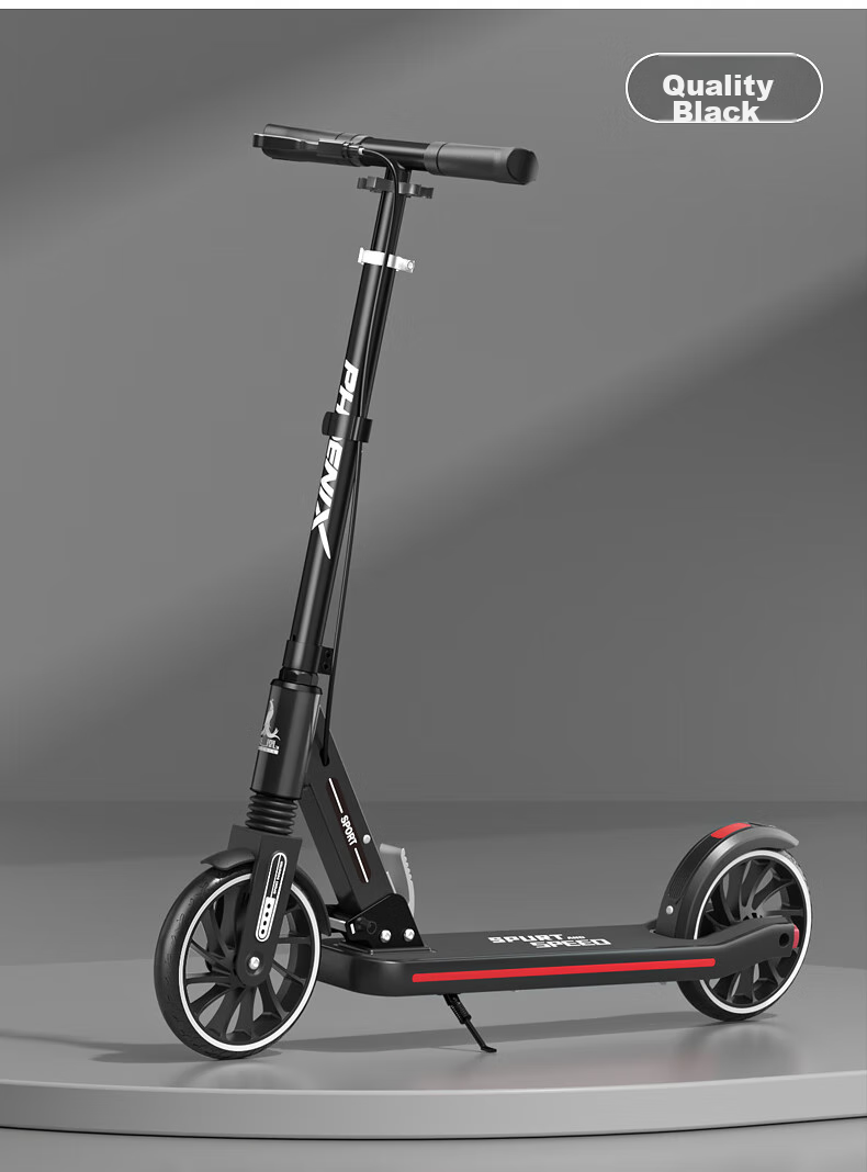 Phoenix Children's Scooter for Ages 3-15, Two-Wheel Ride-On Vehicle, Foldable Scooter for Teenagers And Kids, White 14