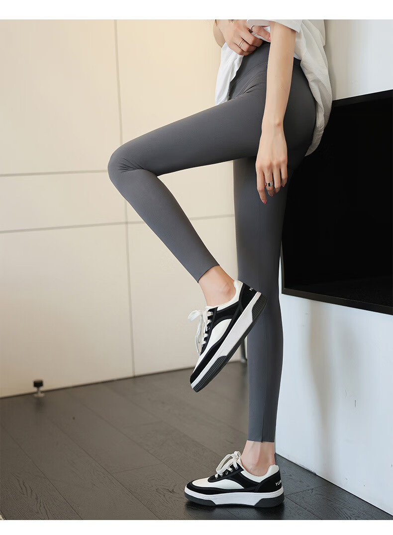 LangSha Shark Leggings for Women, Thin Autumn Style, Tight-Fitting, Tummy Control, Butt-Lifting, High-Waist Fitness Base Layer Yoga Pants 31