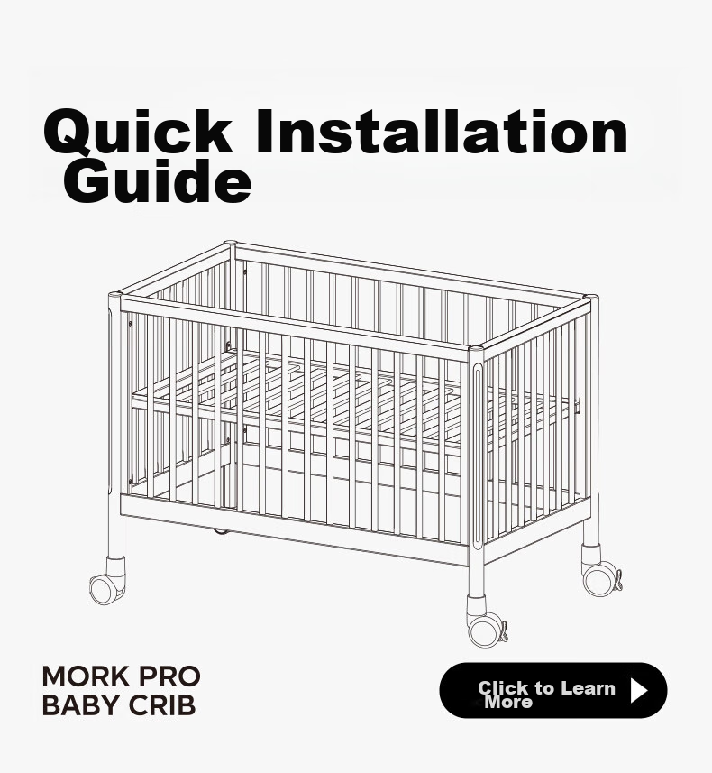 Babycare Foldable Baby Crib for Ages 0-3, Portable Multifunctional Infant Bed, Laisweisi 14