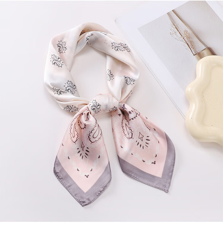 GLO-STORY Silk Scarf for Women, Fashionable Elegant Small Square Scarf Versatile Elegant Decorative Neck Scarf WSJ814049 Red 27