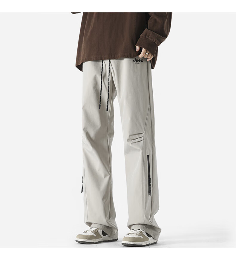 JEEP SPIRIT Men's Casual Outdoor Breathable Pants Black XL 1