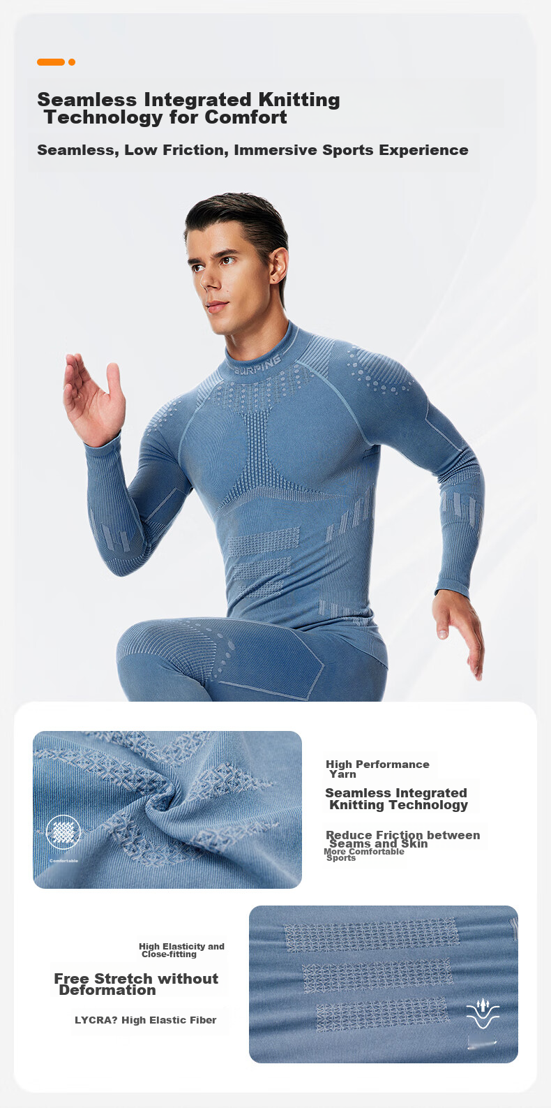 SURPINE Fearless Series Oqunke Design Quick-Dry Moisture-Wicking Ski Warm Functional Jacket for Men And Wome 8