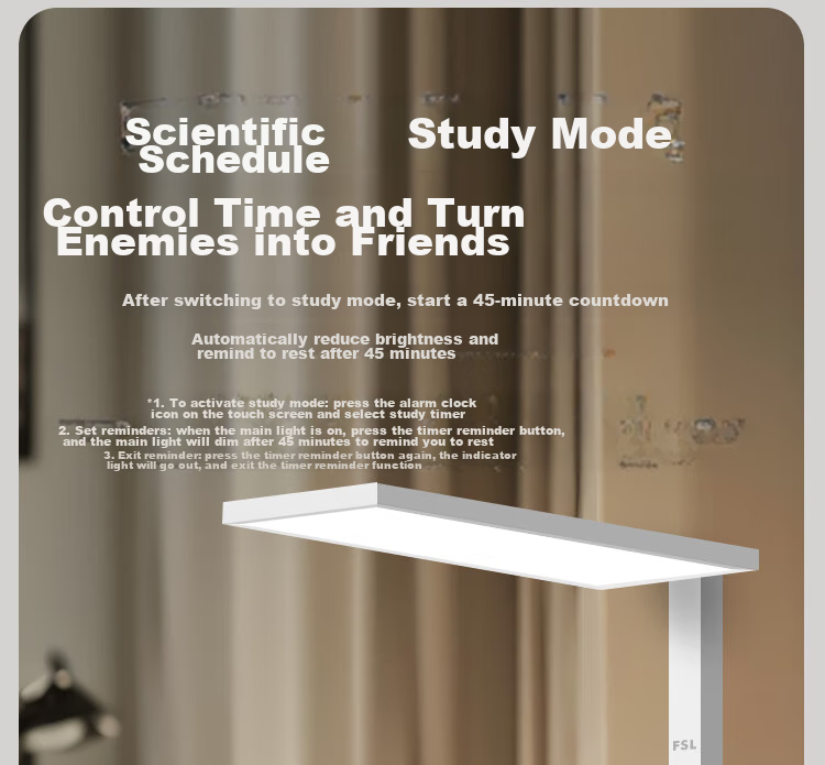 Foshanzhaoming Large Eye Protection Floor Lamp, Home Full Spectrum Standing Study Lamp, Shuyan Pro 100W 25