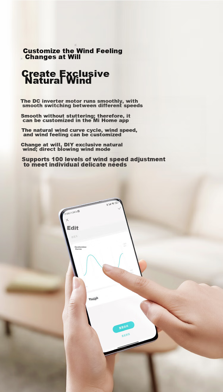 Mijia Xiaomi Electric Fan Floor Fan for Home Use, DC Inverter Natural Wind Wide-Angle Quiet Energy-Saving Fan 1X Upgraded Version, Power Bank Charging 7