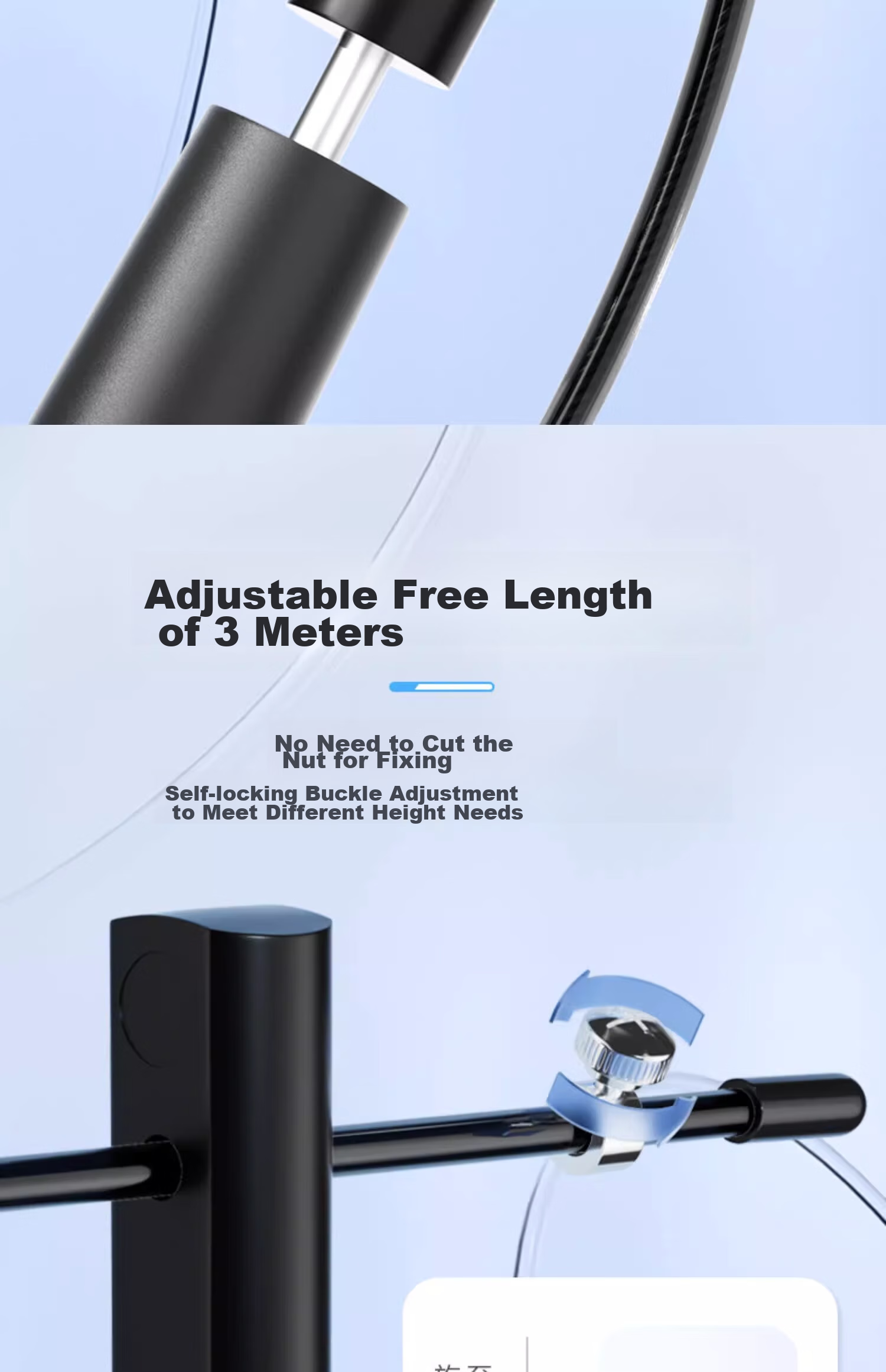 Li-Ning Speed Jump Rope for Competition, High School Entrance Exam Preparation, Weight Loss, Fitness, Professional Steel Wire Rope for Primary And Secondary School Students, Ultra-Light Double Swing Rope 9