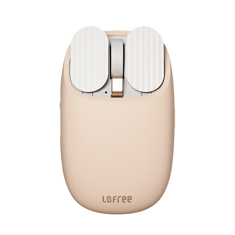 LOFREE Wireless Mouse, Compatible with Multiple Systems, Bluetooth Multi-Functional Computer Laptop Office Home Use, Milk Tea Color Mouse