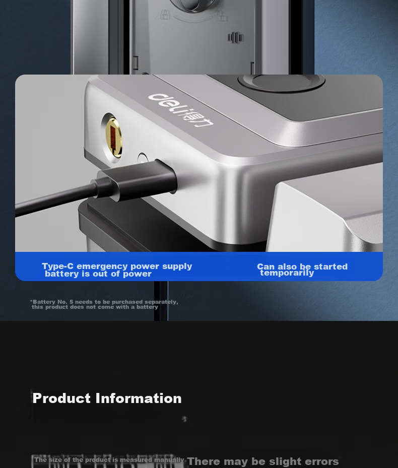 Deli Glass Door Lock, Smart Lock for Glass Doors, Fingerprint Lock, Password Lock, Access Control Machine, Attendance Machine, Integrated Office Glass Door Lock, Mini-Program Management AL120 29