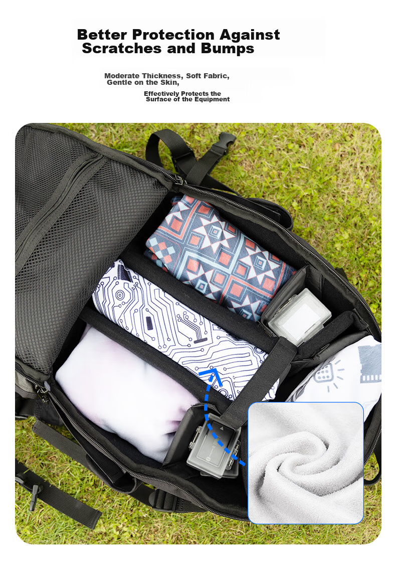 JJC Camera Folding Cloth, Velcro Patches, Self-Adhesive Cloth, P Makeup Bag, Wrapping Cloth, Inner Lining, Storage Protection Cover (Random Delivery of New Or Old Version) 3