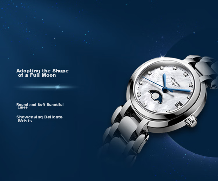 LONGINES Swiss Watch, Heart Moon Series, Ladies' Steel Strap Quartz Watch with Moonphase L81164716 5