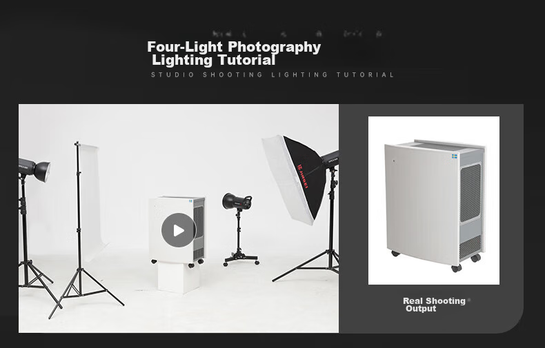 JINBEI DMII600W Studio Flash Photography Kit, Indoor Clothing Portrait ID Photo Portrait Wedding Dress Photography Fill Light, Professional Shooting Lighting Equipment 1