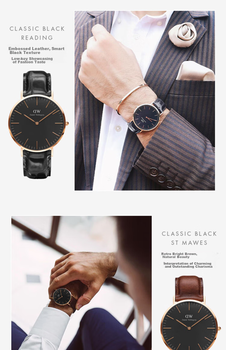 DanielWellington DW Men's Watch, Classic Leather Simple Fashion European And American Quartz Wristwatch, Birthday Gift for Boyfriend, DW127 8