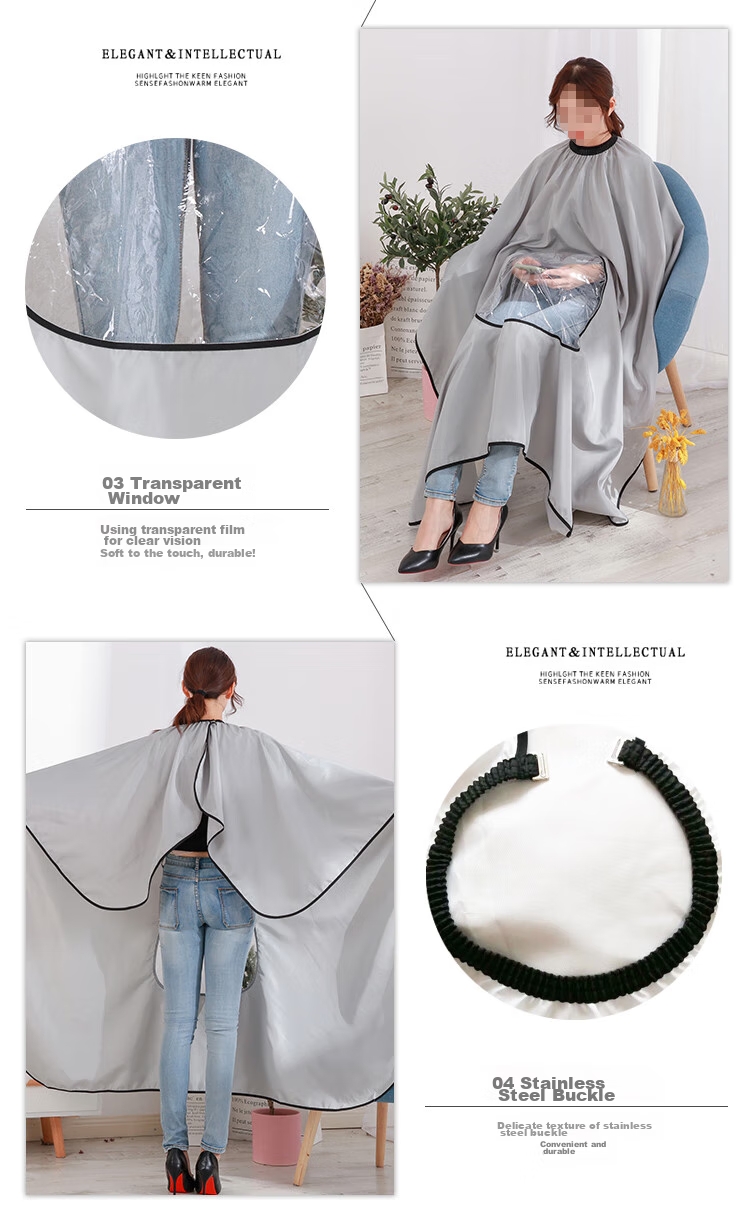 Jinghuisichuang Haircut Cape, Adult Hairdressing Wrap, Enlarged Waterproof Cape, Hair-Resistant Fabric 6