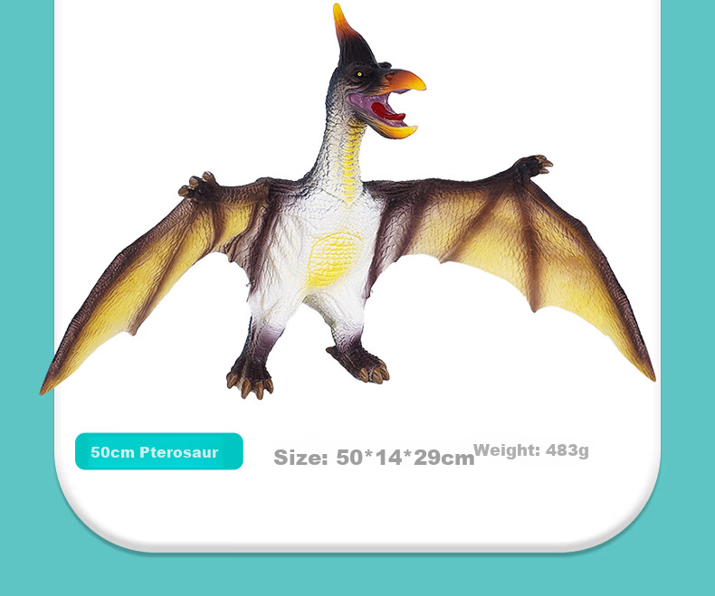 Babamama Children's Dinosaur Toy, Sound-Emitting Plastic Dinosaur Model, Jurassic Pterodactyl, New Year Gift 5