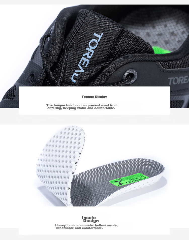 TOREAD Stream Trekking Shoes, Spring And Summer Men's Outdoor Comfortable Breathable Non-Slip Wear-Resistant Drainage Quick-Drying Beach Shoes TFEEBM81730 9