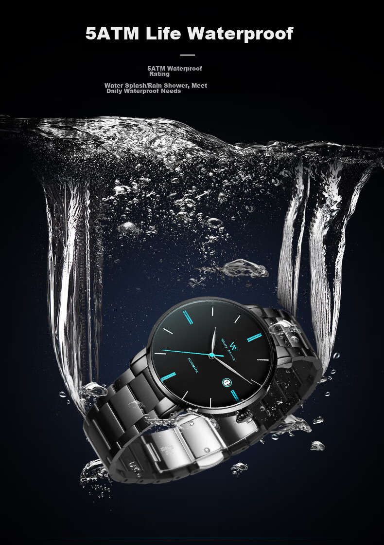 Welly Merck Swiss Brand Watch, Men's Simple Mechanical Watch, Birthday Gift 11