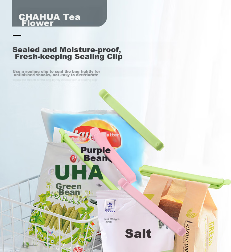 CHAHUA Food Sealing Clips, Food Sealing Clips, Moisture-Proof Clips, Large Size 3, Medium Size 4, Small Size 5, Combination Pack 1