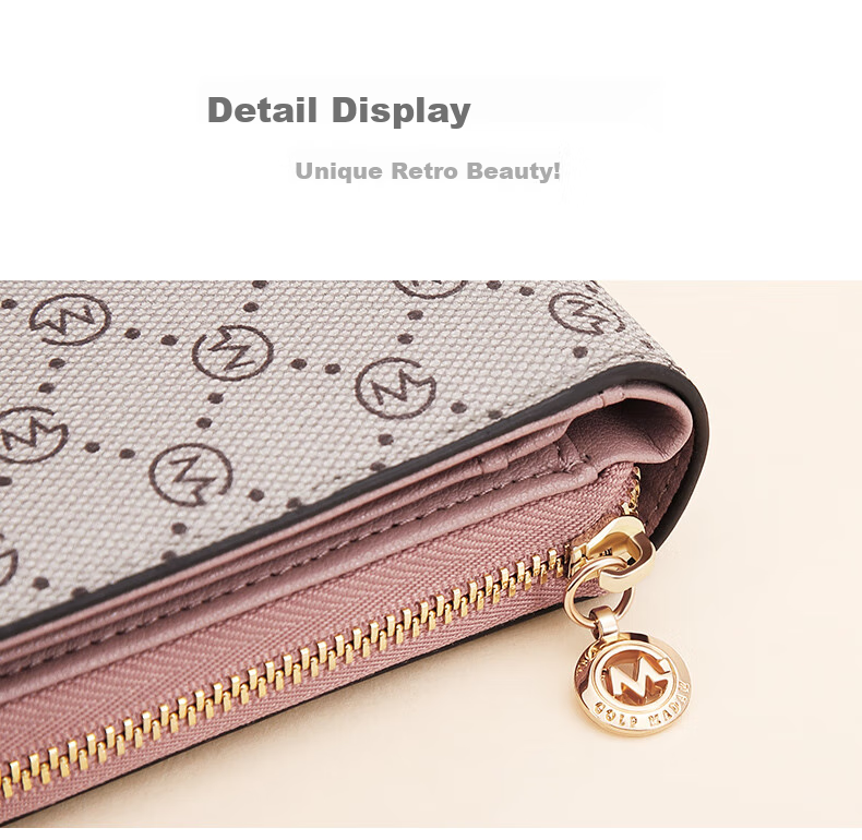 GOLF Card Holder, Women's Fashionable Printed Purse, Contrasting Color Trendy Multi-Card Slots Leather Wallet, Clutch Bag, Birthday Gift for Wome 39