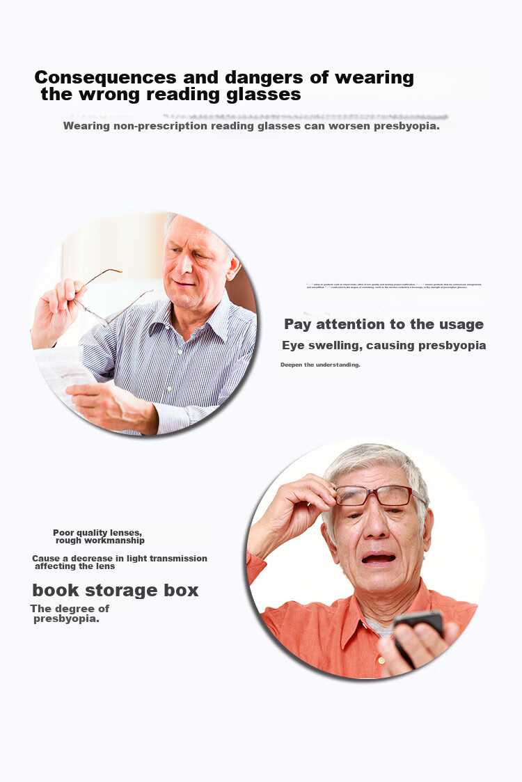 Mr. PuTian Reading Glasses for Men And Women, Imported High-Definition Anti-Blue Light Presbyopic Glasses, Memory Titanium 76035, 150 Degrees, for Ages 50-54 4