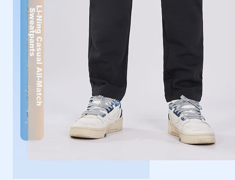 LI-NING Men's Jogger Pants Breathable Knit Comfortable Casual Running Fitness Loose Sports Trousers 3