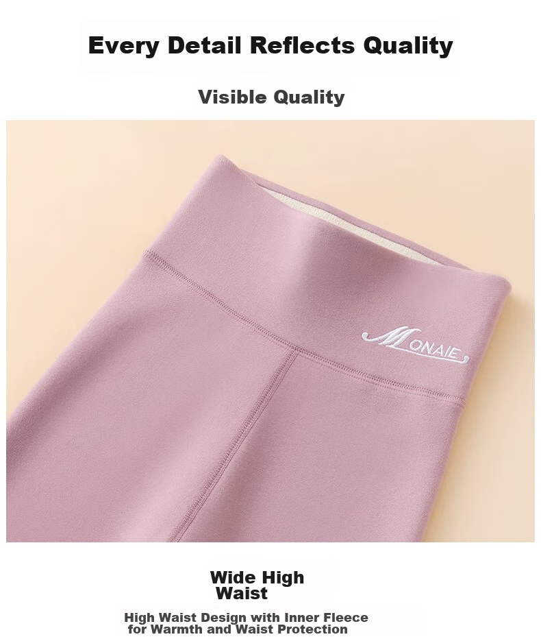 LangSha Women's Thermal Leggings, Suitable for Outer Wear, 10A Grade Antibacterial, High-Waist Lambswool, Warm Pants for Winter, Seamless Tights 13