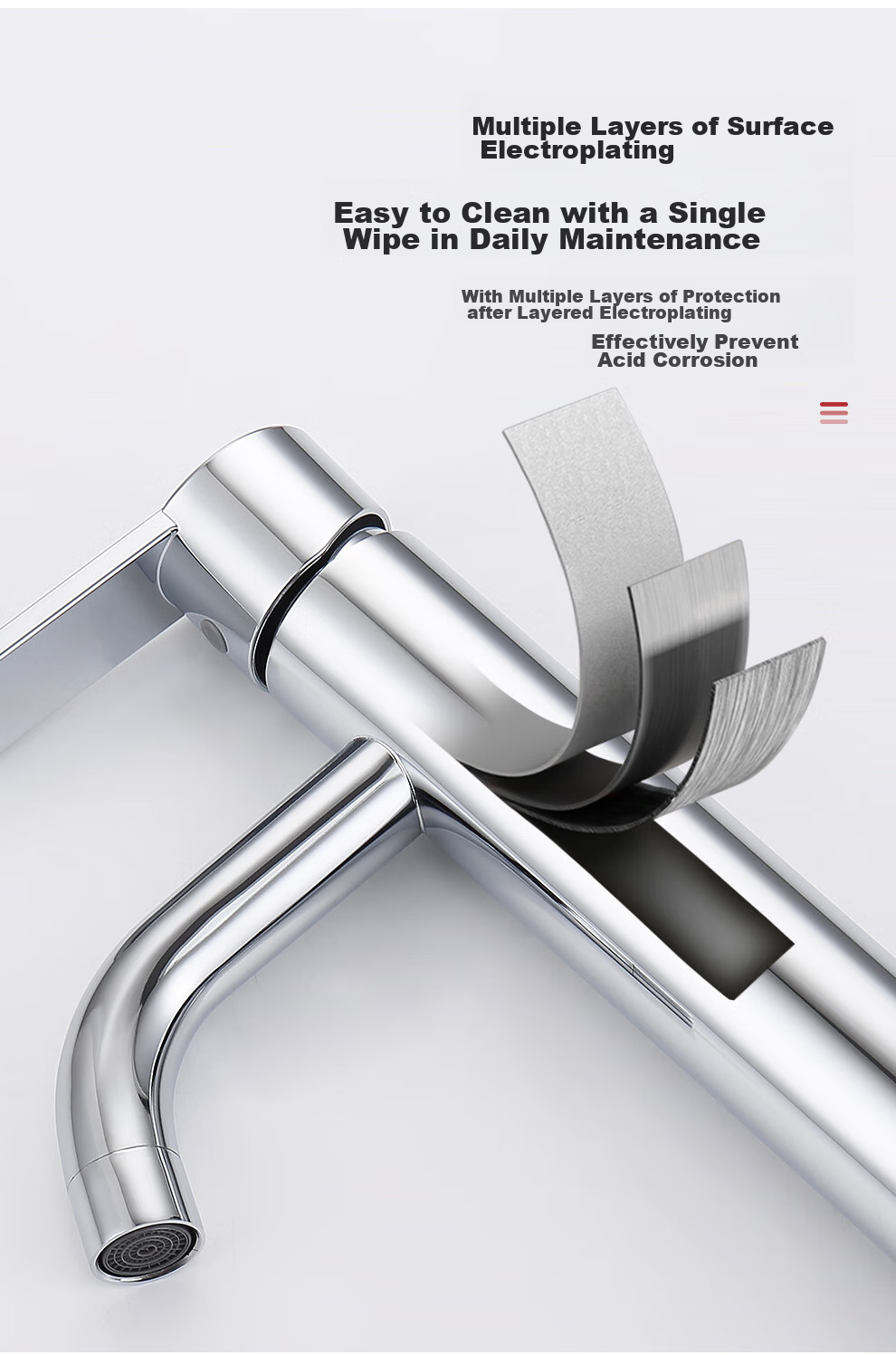 CVBAB Raised Basin Faucet, Countertop Basin Hot And Cold Water Tap, Bathroom Washbasin And Sink Faucet CV2021 8