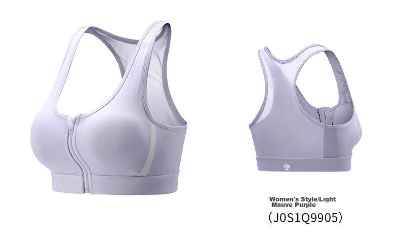 CAMEL Sports Bra for Women, Running Yoga Fitness Outer Wear Vest Bra J0S1QL9905 Light Purple XXL 26