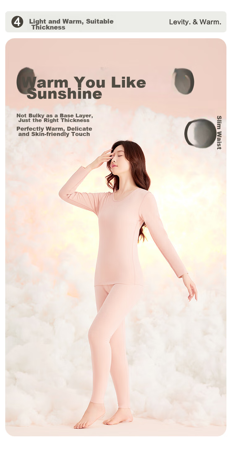 Hodohome Women's Underwear, Autumn And Winter, Yangli Ion Antibacterial, Anti-Mite, Anti-Static, Women's Thermal Underwear, Patch Style, Cloud Dance Purple, Size 175 10