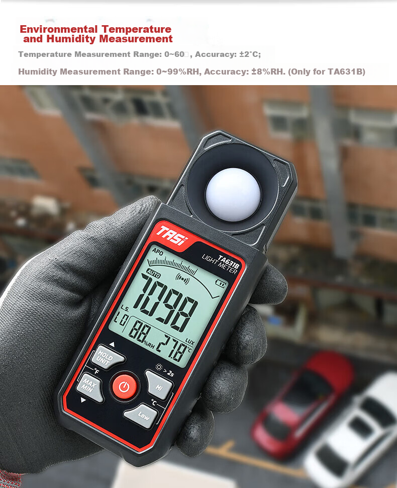 Teansi Illuminance Meter, Photometric Instrument, High-Precision Luminous Flux Tester, Brightness Meter, Photometric Measuring Instrument TA631B 5
