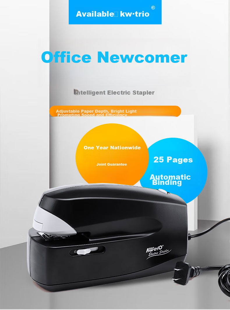 KW-Trio Electric Stapler with Intelligent Sensor, Fully Automatic Binding Machine, Can Staple up to 25 Pages 1