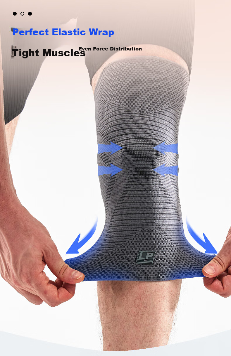 LP Sports Knee Brace for Basketball, Running, Badminton, Hiking, Meniscus Protection, Patella Support Knee Guard, Unisex 6