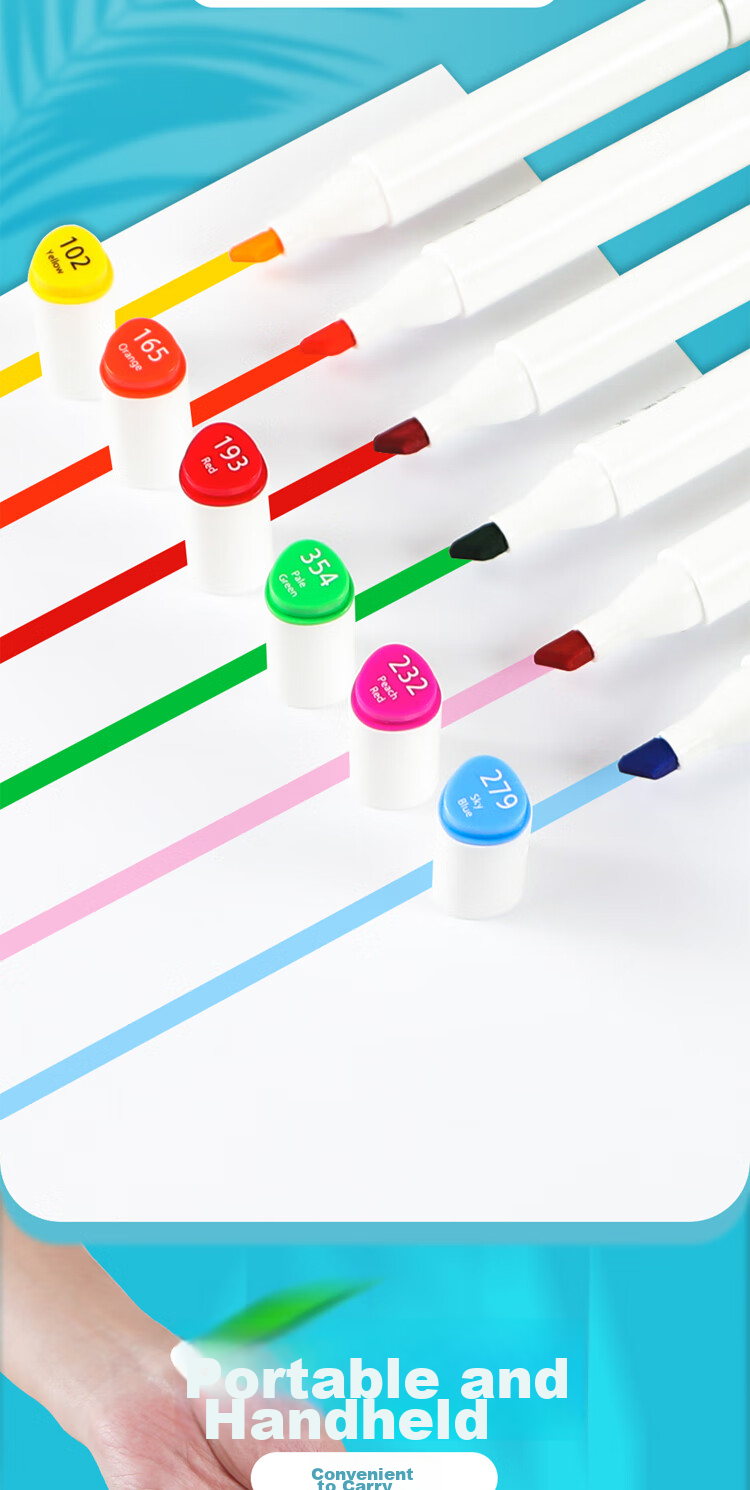 M&G 36-Color Dual-Tip Alcohol-Based Quick-Drying Markers, Fiber Pens, Oil-Based Watercolor Pens, Drawing Pens, Graffiti Pens, Single Box APMV0902 Watercolor Pens for Art Educatio 4