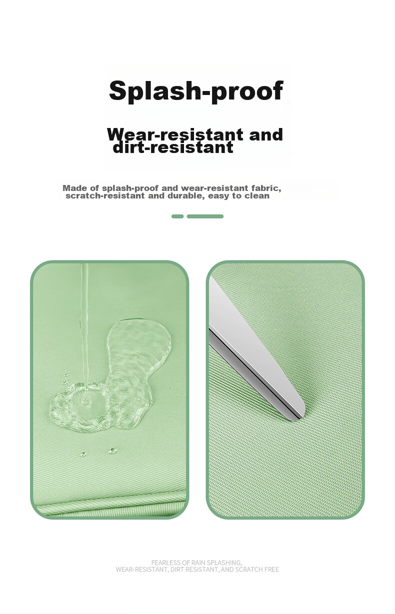 JPLAYER Tablet Storage Bag, 13-Inch Shockproof Protective Case, Handbag Suitable for IPad Pro/Huawei MatePad Pro 12.6/Lenovo Xiaoxin/Xiaomi, Fresh Gree 7