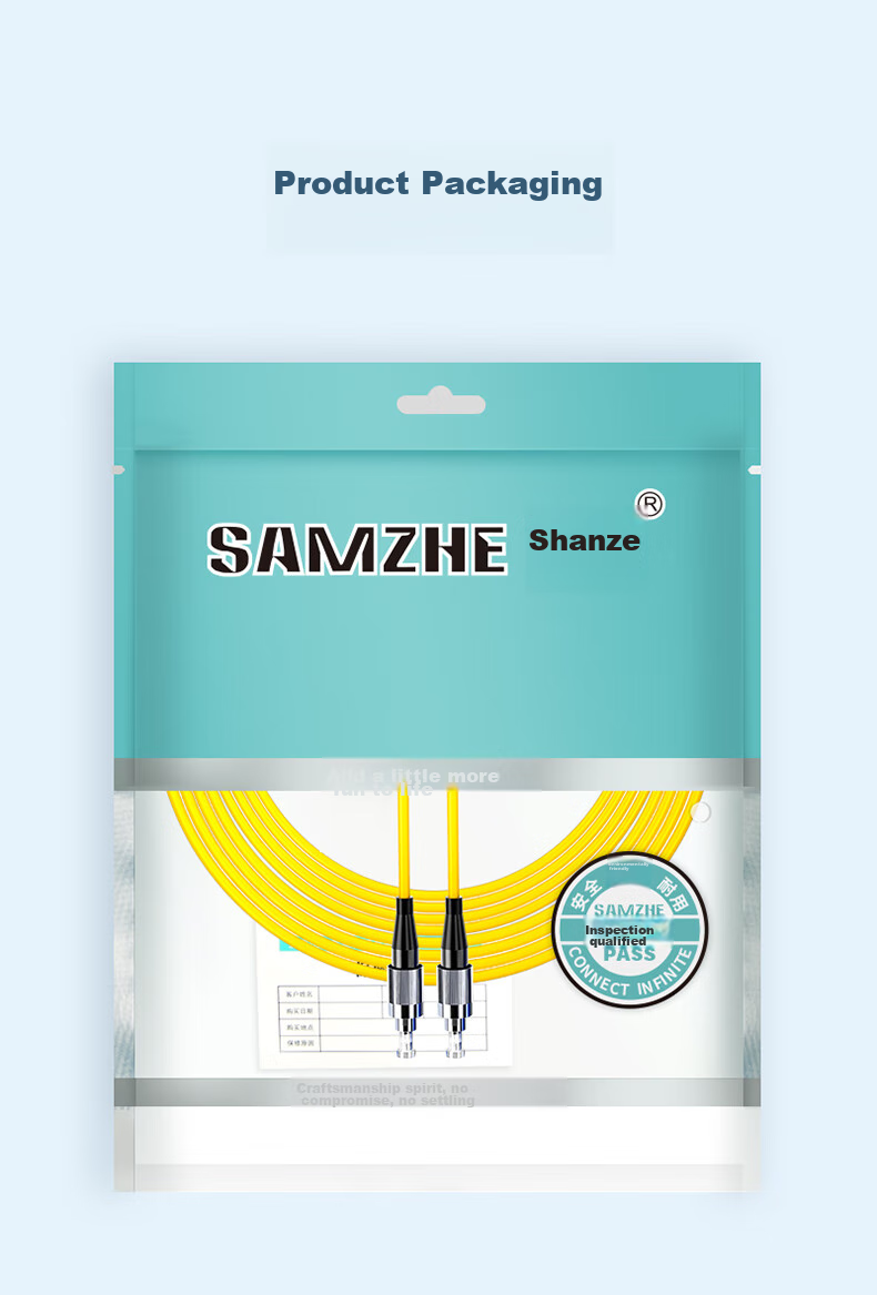 SAMZHE Fiber Optic Patch Cable, FC-FC Engineering Telecom Grade Single-Mode Single-Core 3.0 Micron Diameter UPC Fiber Optic Pigtail, Flame Retardant Low Smoke Zero Halogen, Indoor Fiber Optic Network Cable, 2 Meters G0-FCFC02 16