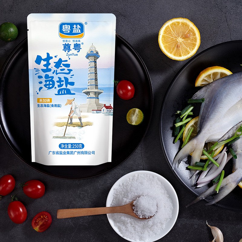 粤盐生态海盐250g*4 无碘盐 食用盐无抗结剂0添加 富含多种微量元素