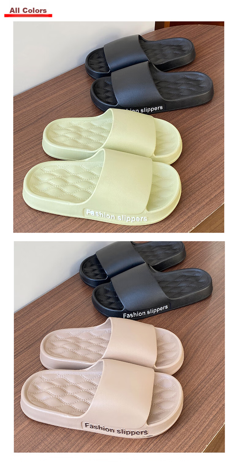 IQGD Slippers for Men And Women, Soft-Soled Floor Slippers, Non-Slip Bathroom Slippers for Couples, Home Use, 1819 Black, Size 42-43 10