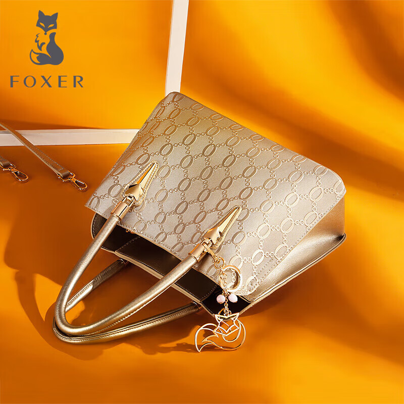 FOXER Leather Women's Handbag Large Capacity Shoulder Crossbody Tote Bag with Handle, Mother's Day Gift