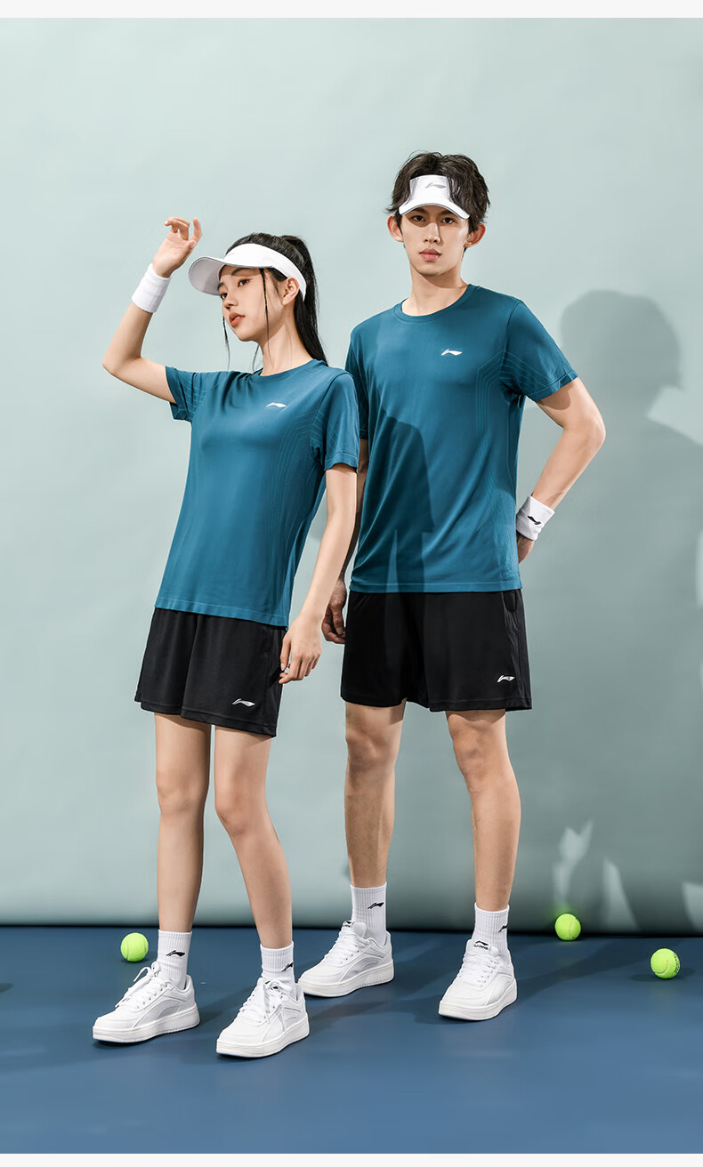 Li-Ning Table Tennis And Badminton Short-Sleeve Jersey, National Team Competition Sportswear, Quick-Dry Two-Piece Set for Men And Women, 3XL 11