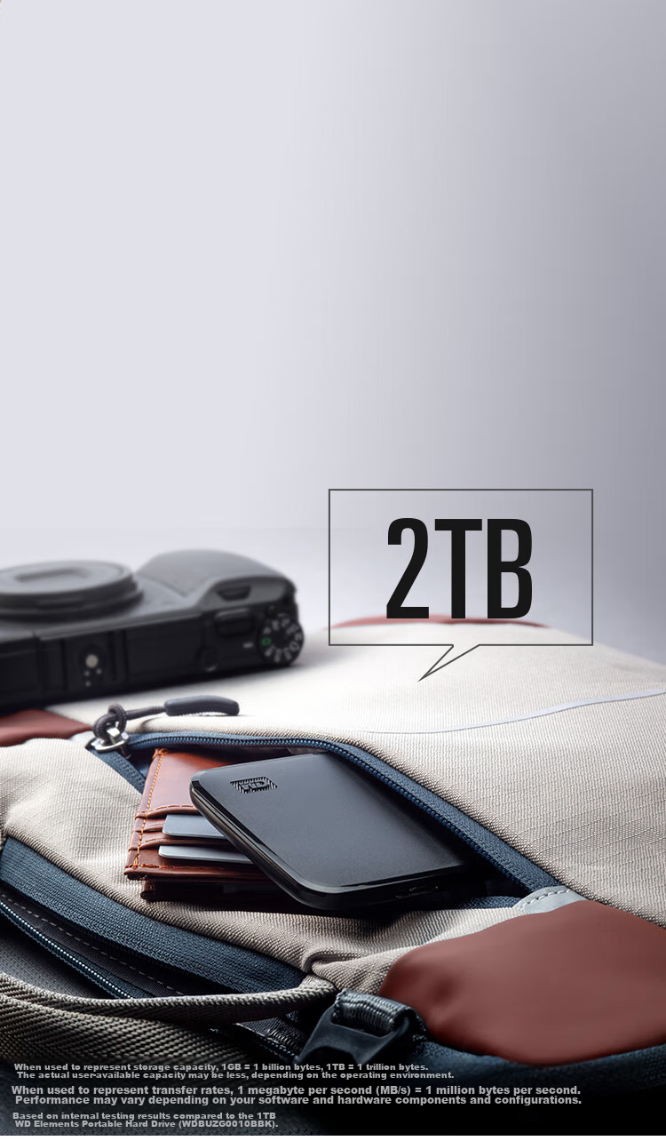 Sandisk ELE 2TB Portable Solid State Drive (PSSD) New Element Type-C Interface Compact And Portable for Direct Connection to Phones, Laptops, Dual-Use External Storage for Office Use 5