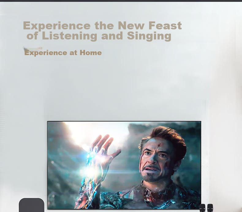 HANHONG_AUDIO 019KW-K TV Soundbar, Home Theater KTV Package, Surround Sound Karaoke Bluetooth Speaker, Karaoke Sound System for Home Indoor Use, Computer PS5 Speakers 3