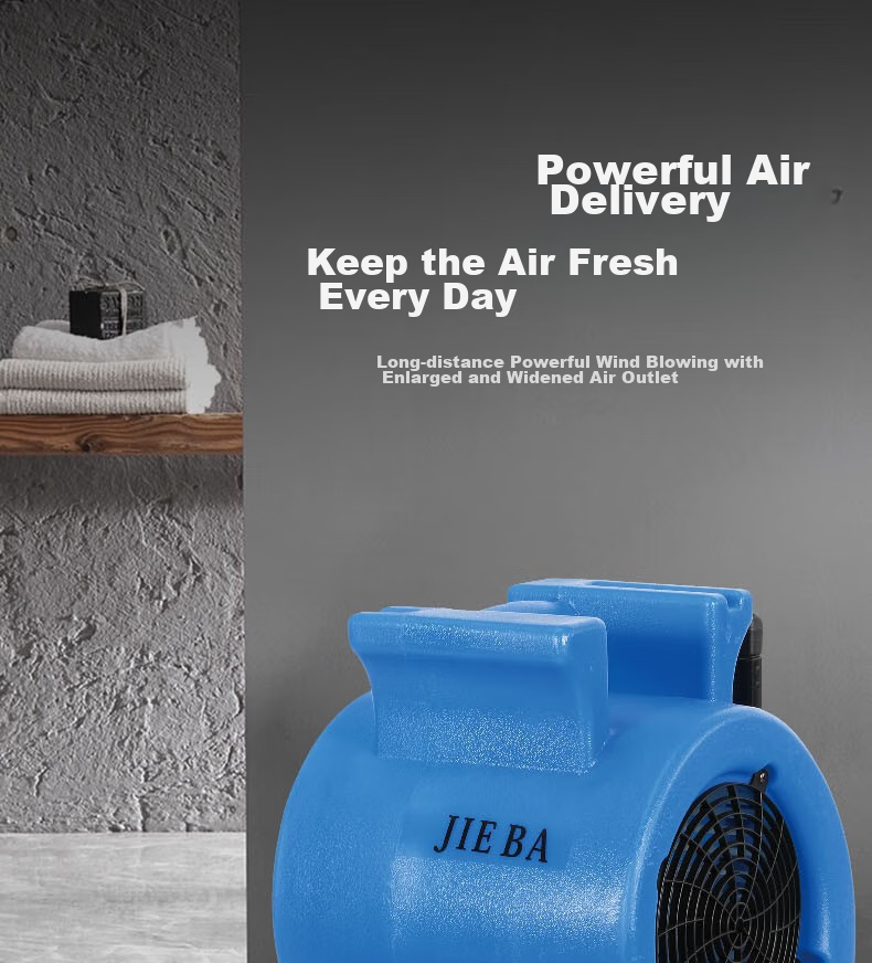 JIEBA BF535, Power 1000W, Wind Speed 25m/s, Floor Blower, Toilet Floor Dryer, Carpet Dryer, Blower (With Wheels + Handle) 5