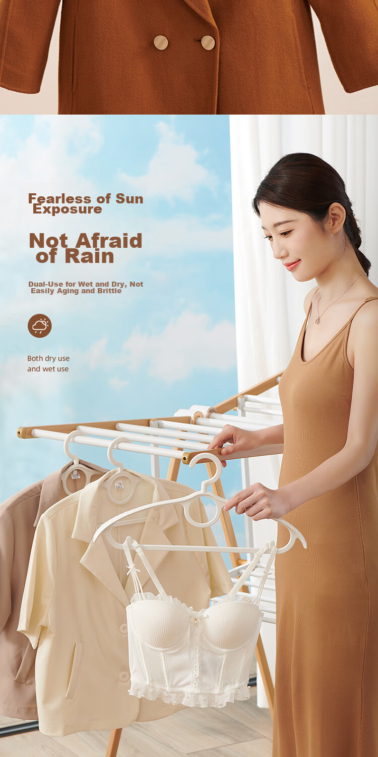Ecoco Clothes Hangers for Home And Student Dormitory, Non-Slip, Seamless, with Fragrance Diffuser, Anti-Mite And Insect Repellent, Drying And Storage 7