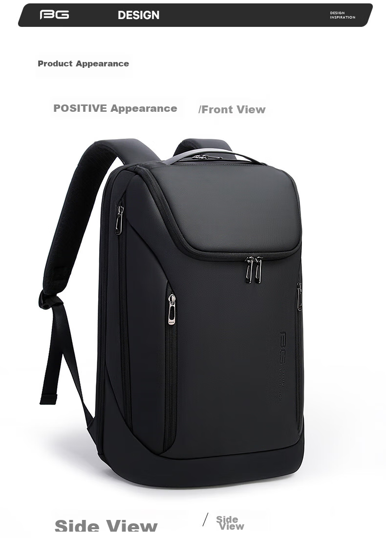 Bange Backpack, Men's Business Backpack, Large Capacity, College Student Schoolbag, Travel Bag, 16-Inch Laptop Bag 14