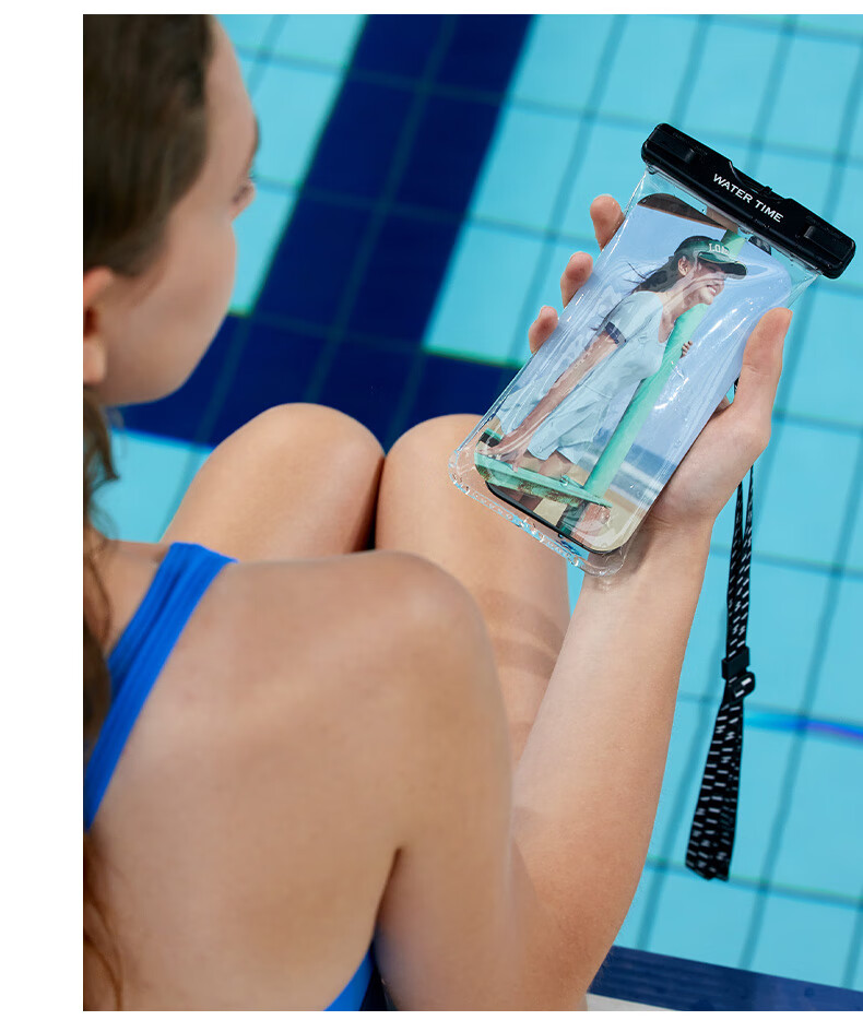 WATERTIME / Shuichuan Waterproof Phone Case for Swimming Pool, Snorkeling, Touchscreen Compatible, Sealed Neck Strap Waterproof Phone Pouch, White 8