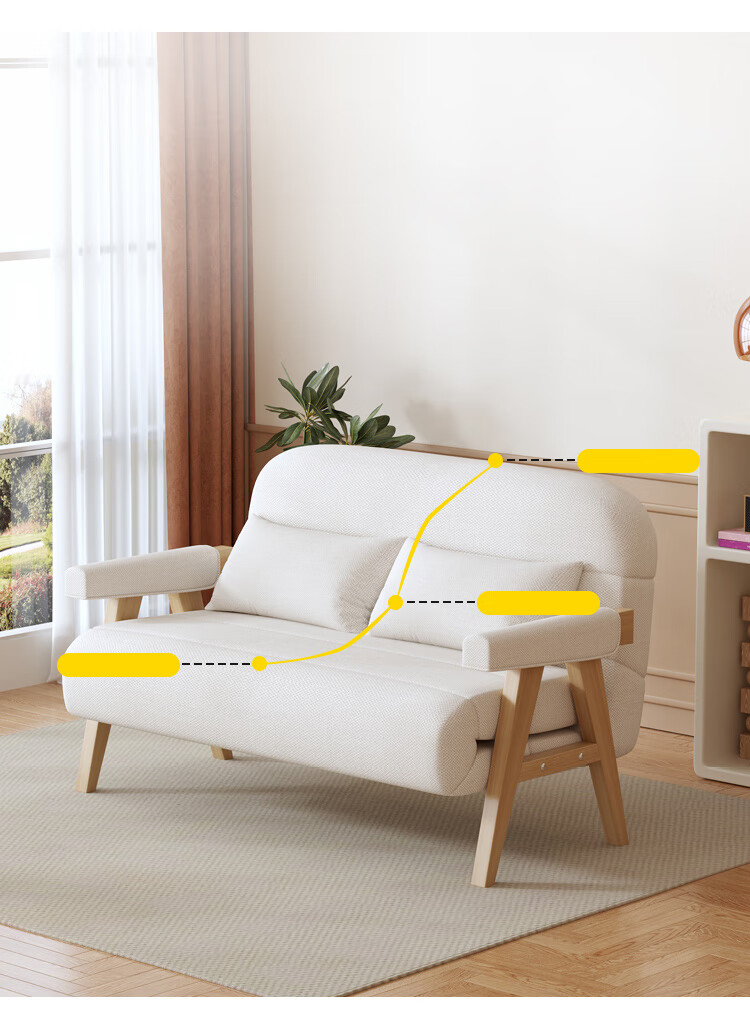 Churong Sofa for Living Room, 2026 New Modern Minimalist Foldable Sofa Bed, Dual-Purpose for Rental Apartments And Small Spaces 7