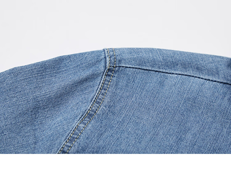 Dme Vintage Washed Color Spring And Autumn Women's Fashion High-End Denim Shirt Layered Base Top Blouse 15