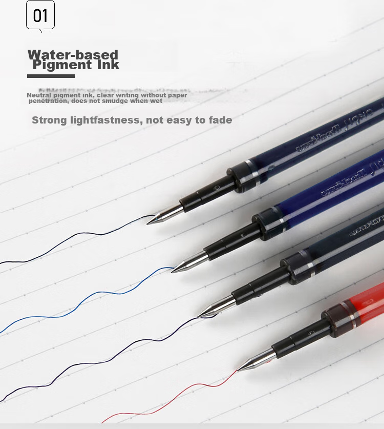 Uni Mitsubishi UMR-85N Retractable Pen Refill 0.5mm Neutral Ink Black Refill Compatible with UMN-155 105 152 207 And Other Series, Pack of 3 5